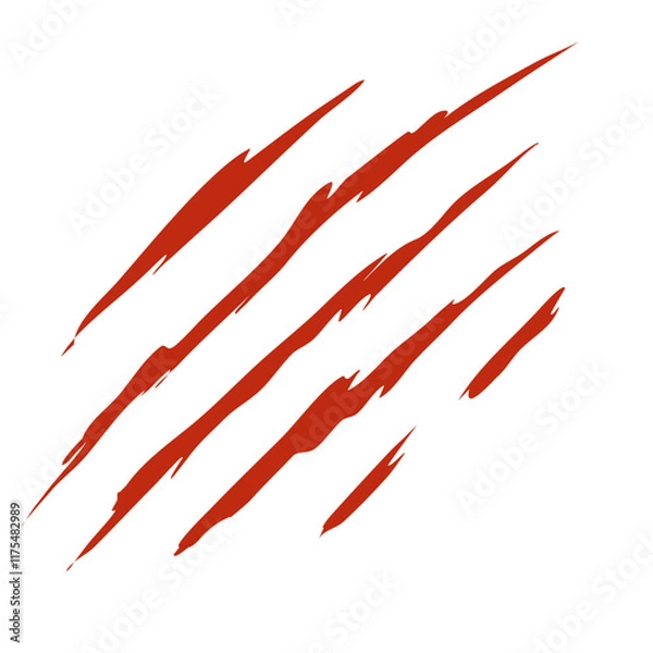 Fototapeta Bloody claw marks vector