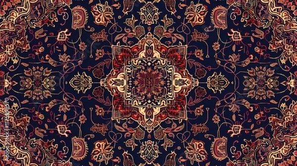 Obraz persian rugs seamless pattern wallpaper