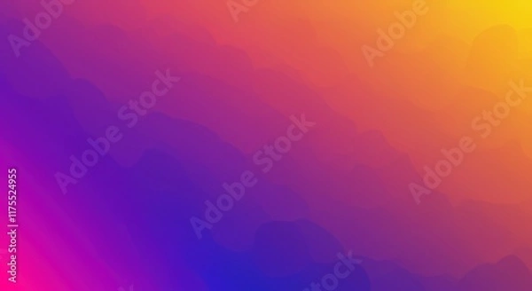 Fototapeta The abstract image features a dynamic blend of vibrant colors, transitioning smoothly from purples and pinks to oranges and yellows
