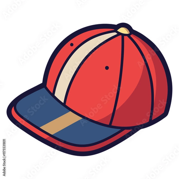 Obraz Vibrant Cartoon Baseball Cap Design