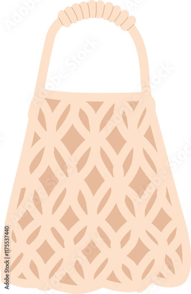 Fototapeta Crochet knitted bag with handle