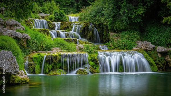 Obraz waterfall in the forest