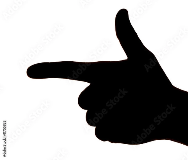 Obraz Silhouette hand gesture