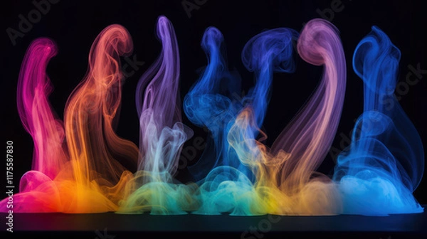 Obraz colorfull burning fire flames