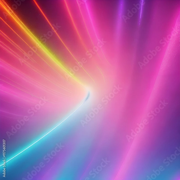 Obraz Neon gradient, bright saturated colors, futuristic background, abstract design.
