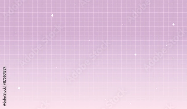 Obraz Purple gradient background with grid lines checkered and sparkles	