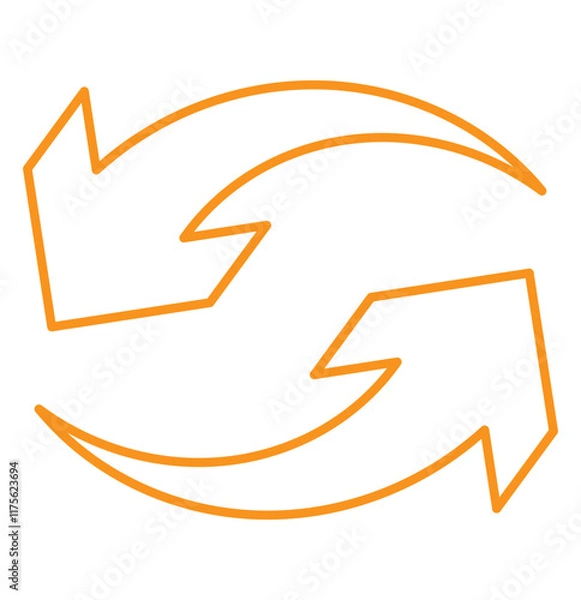 Fototapeta circle arrow icon set. circular arrow icon, refresh, reload arrow icon symbol sign, vector illustration