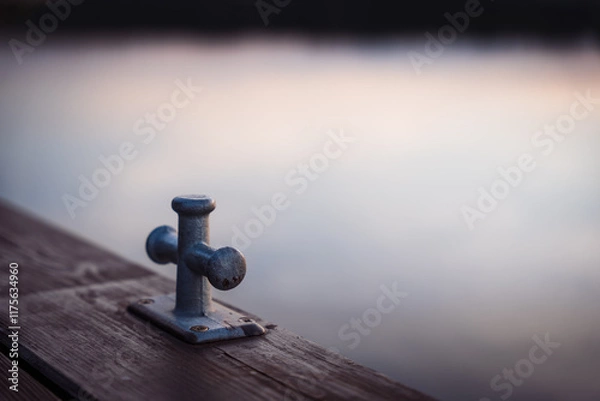 Fototapeta anchor on dock