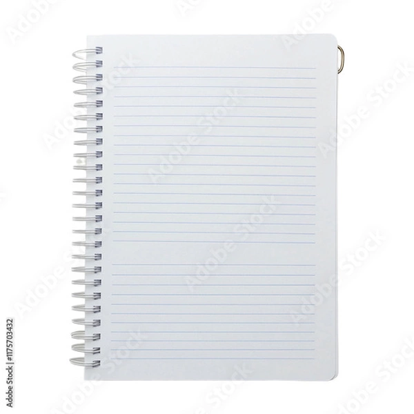 Fototapeta a notebook with a blank sheet of paper PNG image, PNG file, Generative art.