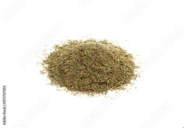 Obraz Heap of dried rosemary isolated on white background