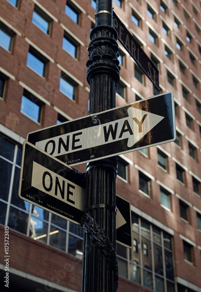 Obraz tabliczka ONE WAY New York City