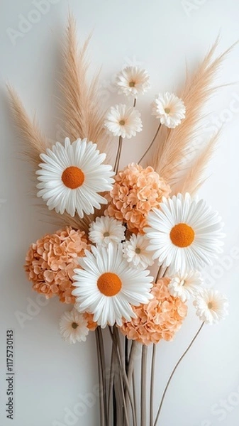 Obraz Bouquet of Daisies Flowers, Beautiful Roses for Celebrity, using generative ai