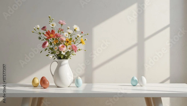 Obraz Easter background in minimalist style 