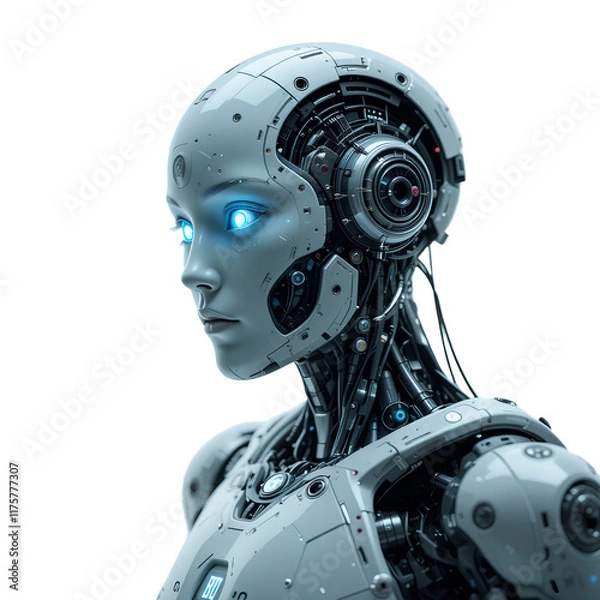 Fototapeta Future robots with artificial intelligence technology