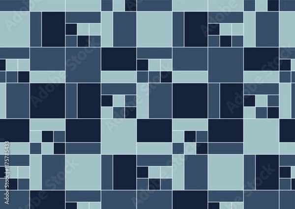 Fototapeta Seamless geometric pattern vector square background. Modern simple wallpaper, tile backdrop, fabric, mat, interior etc.