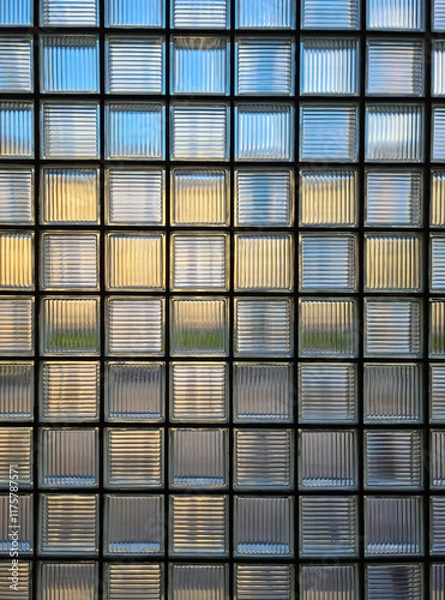 Obraz Transparent glass blocks background image