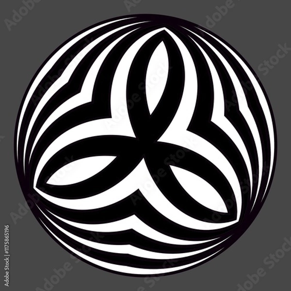 Obraz Black And White Illustrations-circle