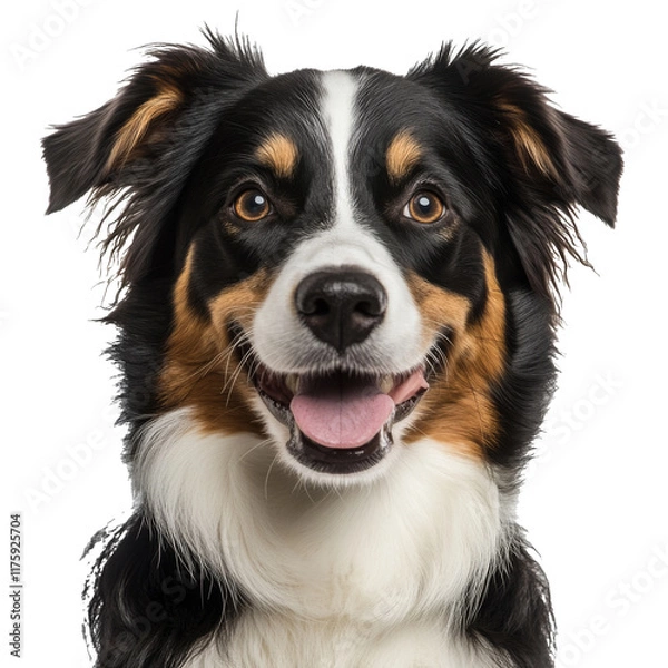 Fototapeta Happy dog with charming expression in bright light