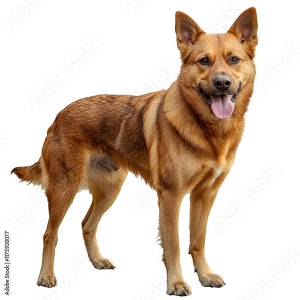 Fototapeta Proud, happy dog with joyful expression