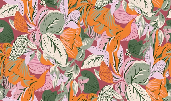 Obraz seamless pattern with flowers. floral background