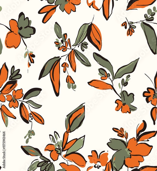 Obraz seamless pattern with flowers. floral background
