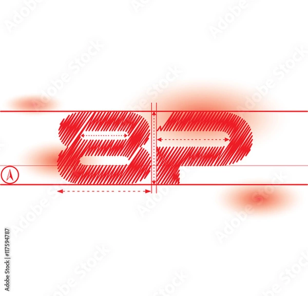Fototapeta 8p redprint font