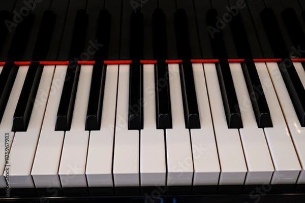 Obraz piano keys close up