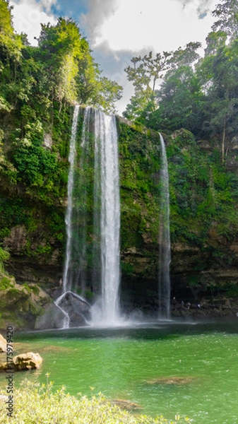 Obraz Waterfall of Misol Ha in Chiapas state of Mexico.  