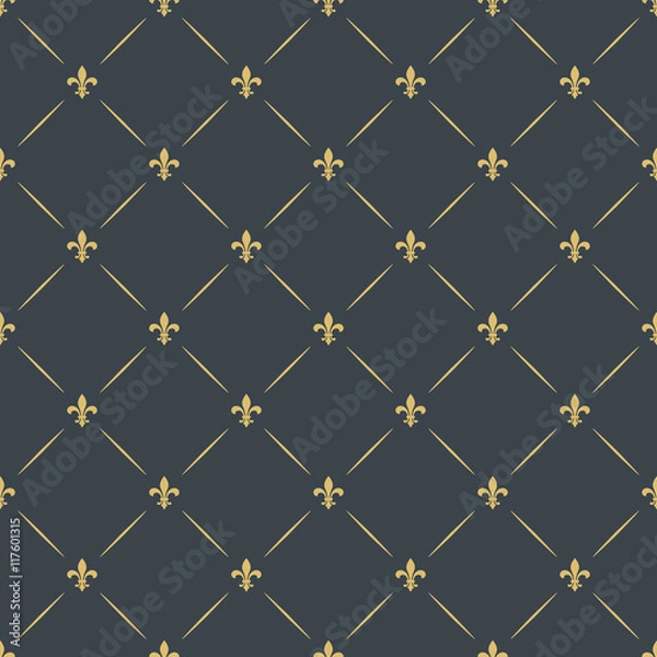 Fototapeta fleur-de-lis seamless pattern background