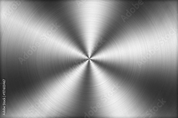 Obraz Circular brushed metal texture background,illustration