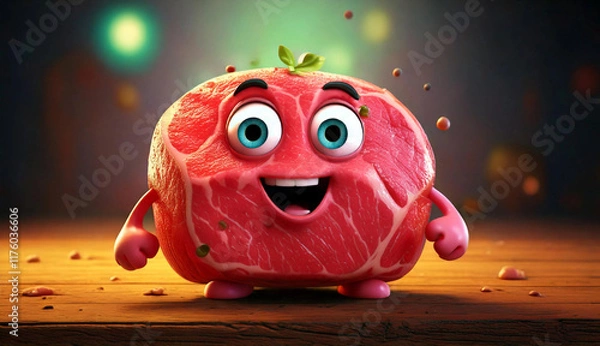 Obraz Funny Meat Character 