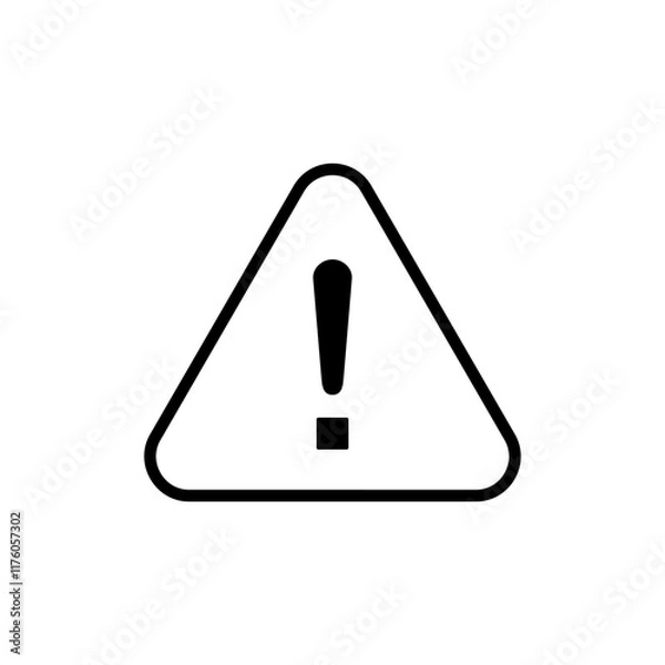 Fototapeta Exclamation danger icon vector. attention sign and symbol. attention sign