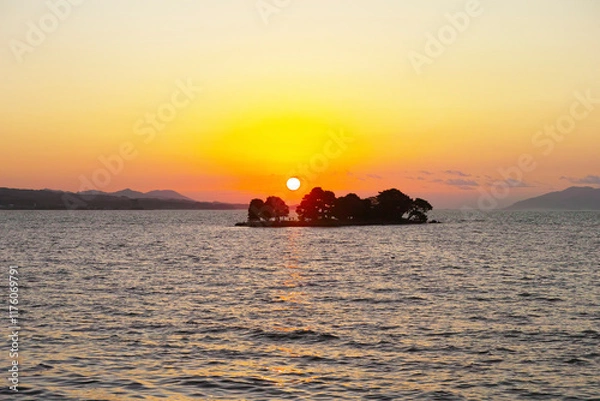 Obraz 宍道湖の夕日