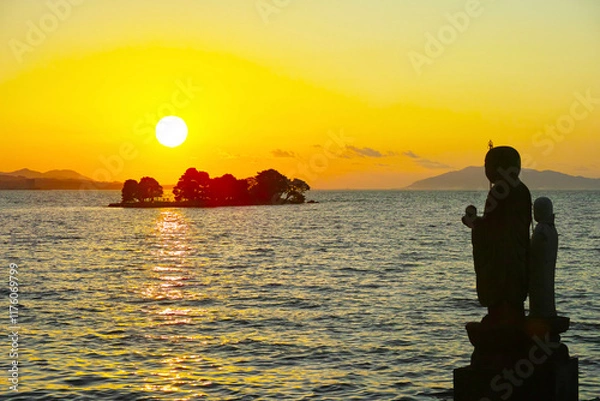 Obraz 宍道湖の夕日