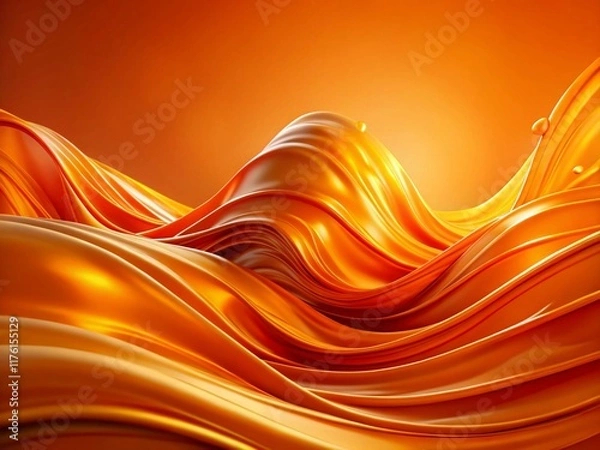 Fototapeta Abstract Orange Wave Background: Vibrant Texture for Design Projects