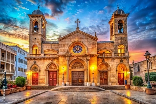 Obraz Aleppo Forty Martyrs Cathedral, Syria - Historic Christian Church Architecture
