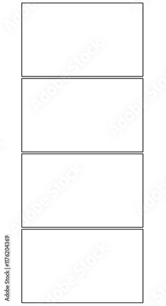 Fototapeta 4コマ漫画のフレーム