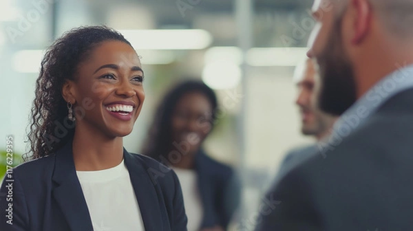 Obraz Multiethnic business people working together in the office