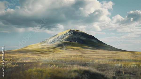 Obraz small hill with green grass