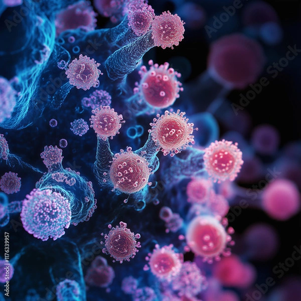 Fototapeta background with molecule