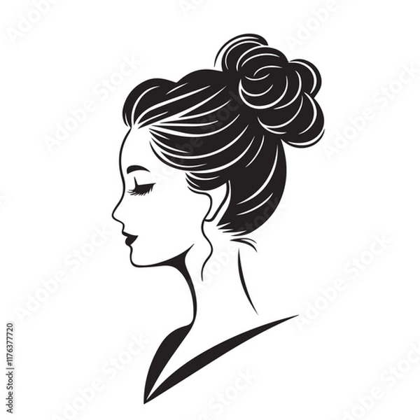 Fototapeta woman's day vector silhouette