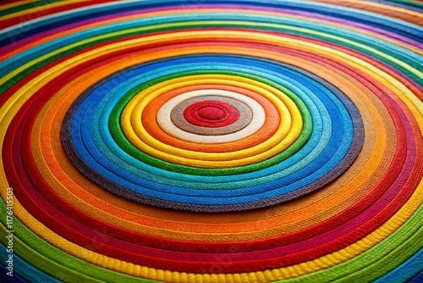 Fototapeta Vibrant Concentric Circles Abstract Studio Photography - Colorful Geometric Design