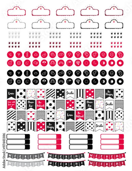 Obraz Digital planner, digital stickers, Printable planner stickers