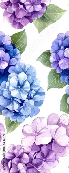 Fototapeta Vibrant floral arrangement nature digital art colorful background close-up view botanical design inspiration