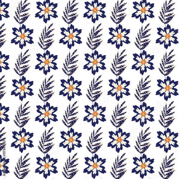 Fototapeta seamless background with flowers