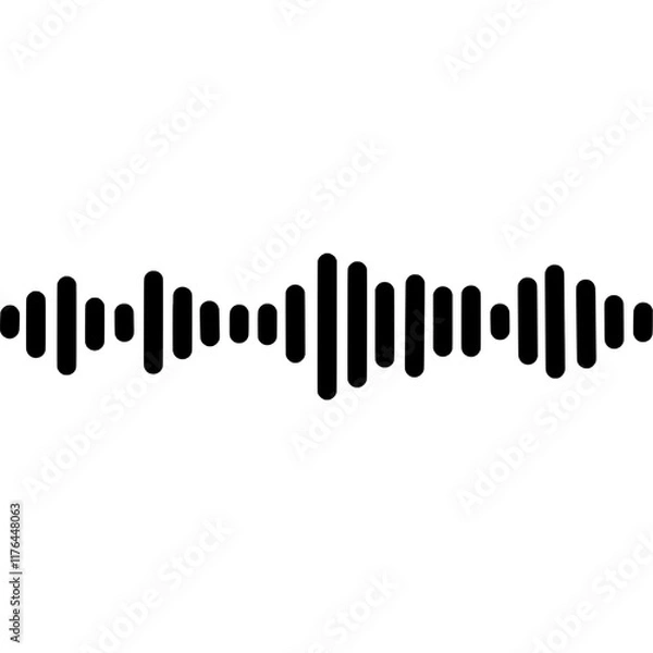 Fototapeta Sound waves. Music waves. Reflected sound waves. Music sounds line