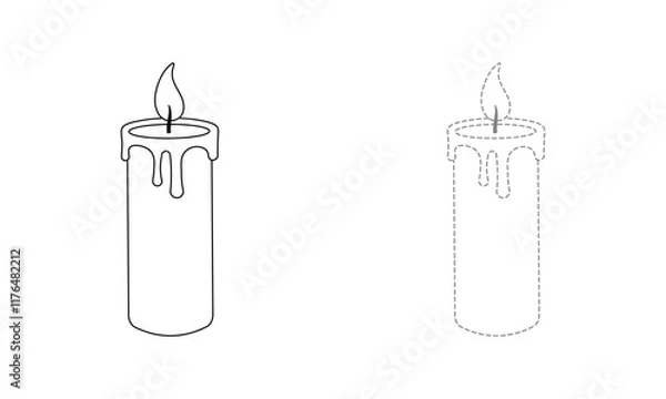 Fototapeta Tracing lines for toddlers. Handwriting practice sheet. Educational children game, printable worksheet for kids with a