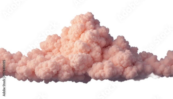 Obraz Fluffy Pink Cloud Transparent Background
