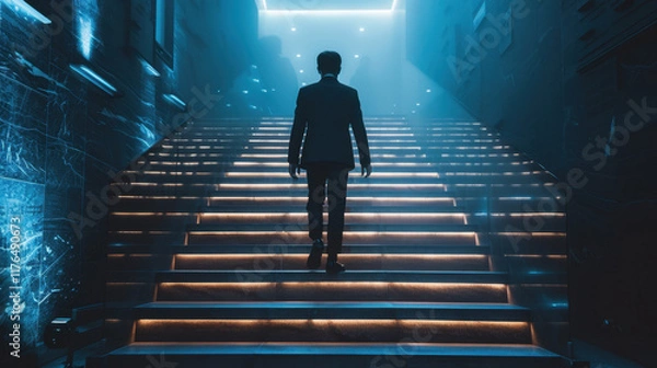 Fototapeta Goal-Oriented Discipline: Keeping focused and driven, dedicating time and energy to achieving your goals, while overcoming setbacks and staying committed to success.
