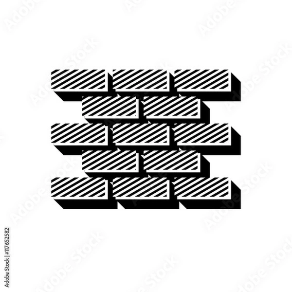 Fototapeta ikona ze wzorku pasków i kresek